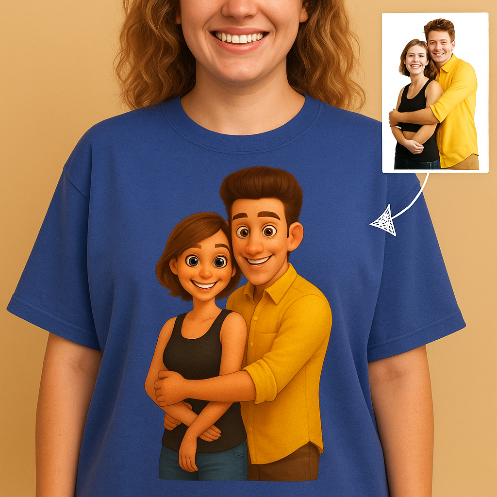🎬✨ Custom Pixar-Style Unisex Oversized T-Shirt