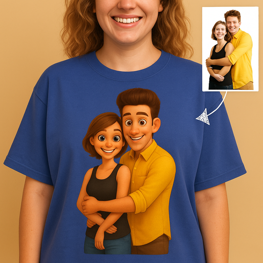 🎬✨ Custom Pixar-Style Unisex Oversized T-Shirt